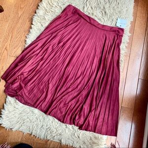 Burgundy Suede Skirt